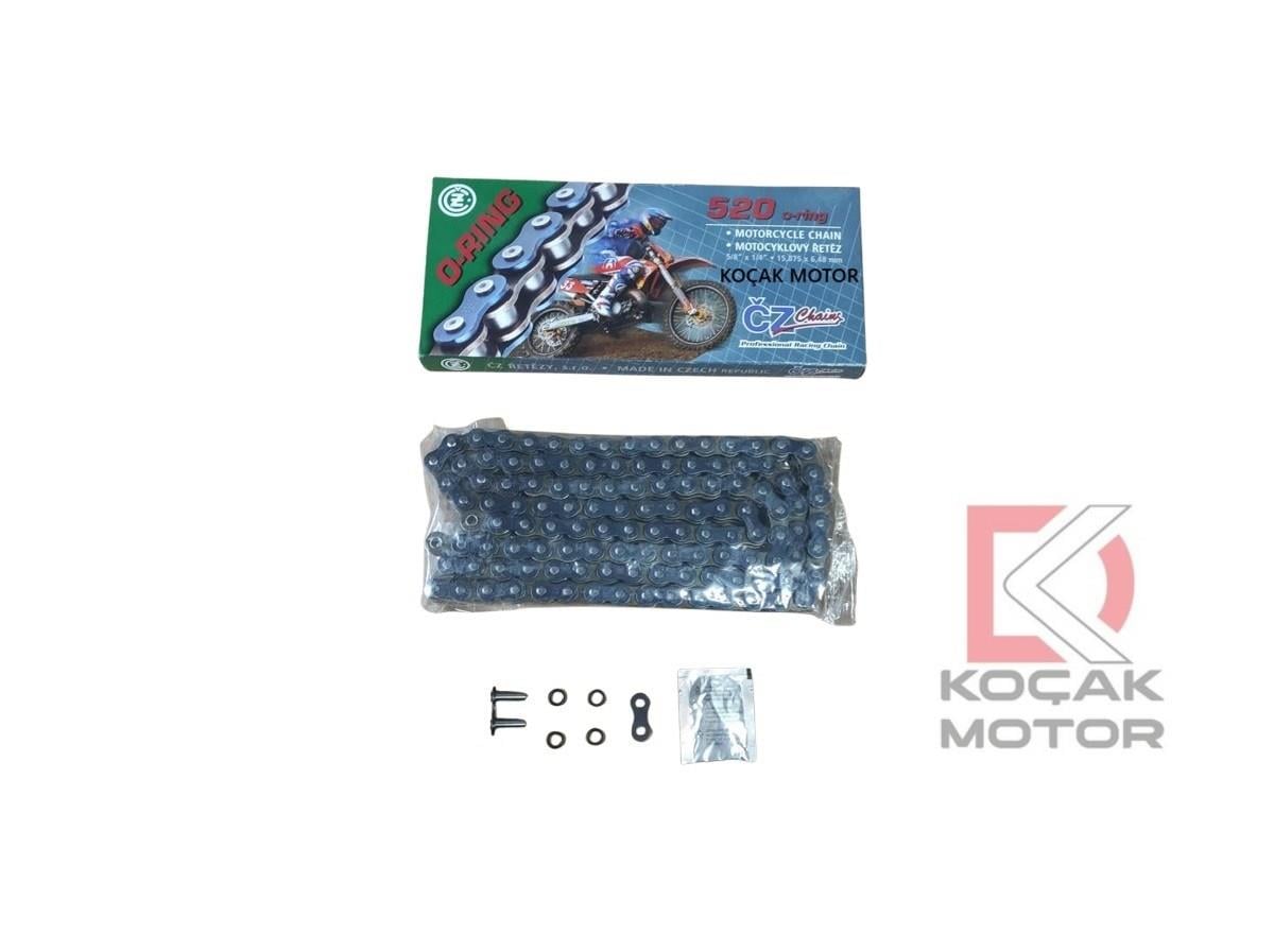 CZ Çekoslovak Motosiklet Zinciri O-Ringli 520-120L Siyah