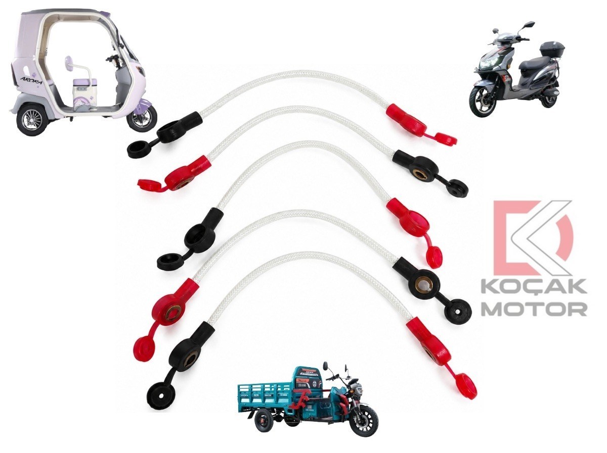 Elektirikli Motosiklet / Kasalı Akü Bağlantı Kablosu 20cm 5 Adet Kuba Arora Yuki