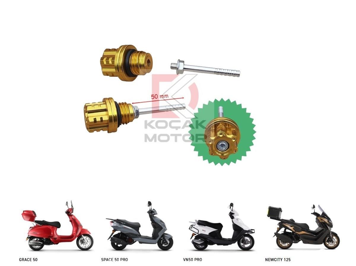 Kuba Scooter Motosiklet -AKalite- Yağ Seviye Çubuğu Gold