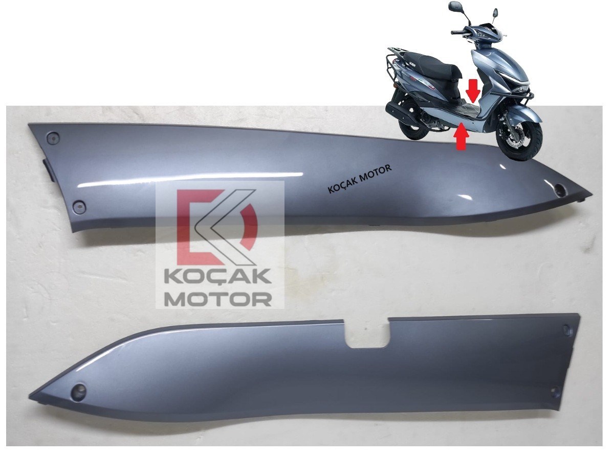 Kuba Space 50 Alt Panel Sağ ve Sol Takım Gri ( Mavimsi )