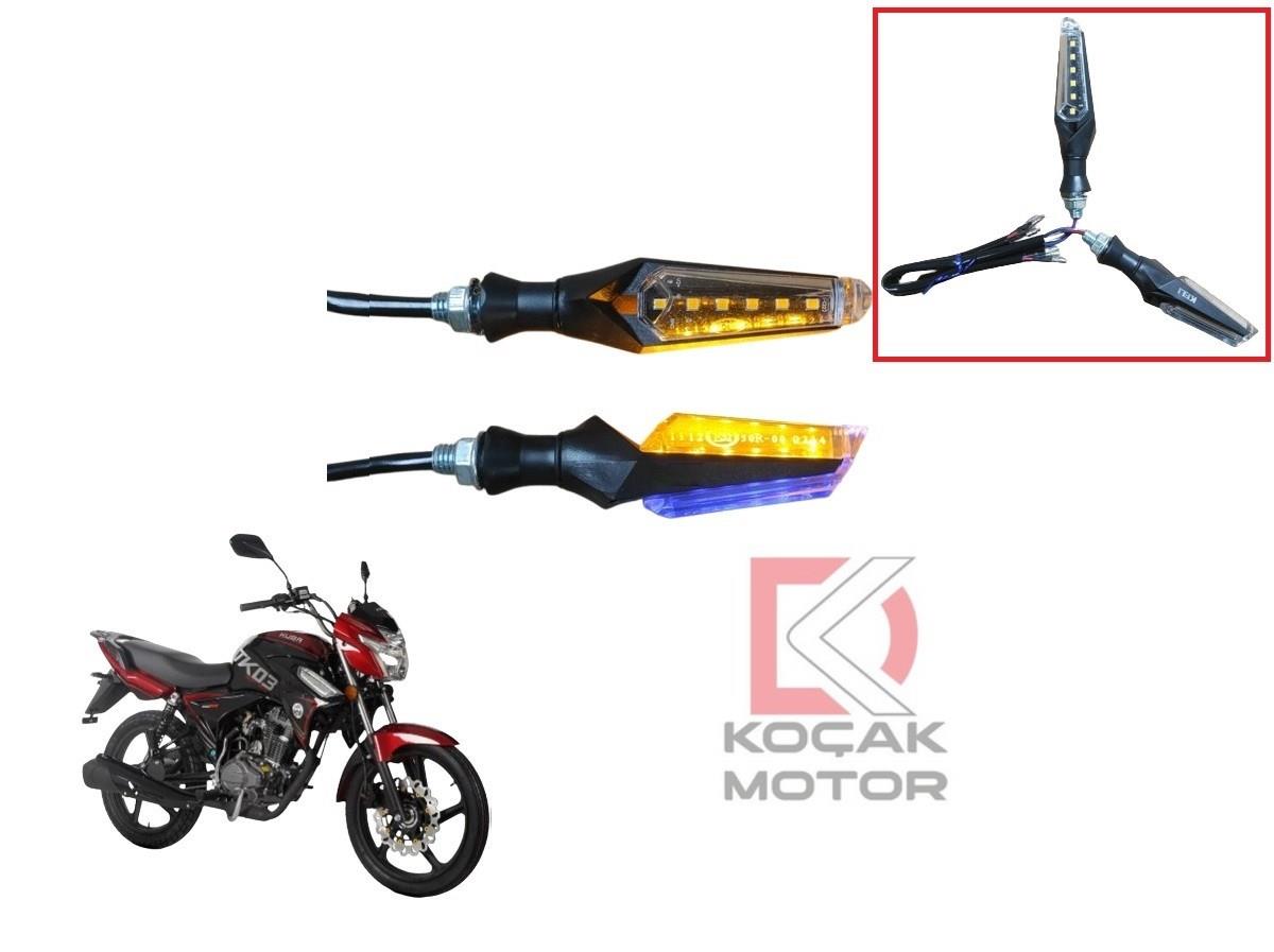 Kuba TK03 Arka Sinyal Takımı Sarı Led Sinyal - Mavi Park