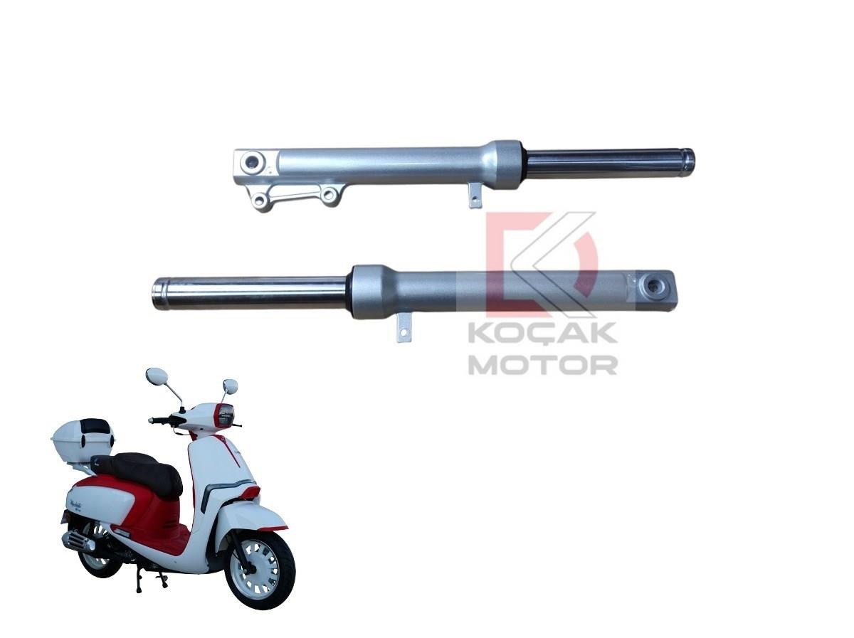 Motolüxx Macchiato 50 / 125 -AKalite- Ön Amortisör Takımı ( GRİ )