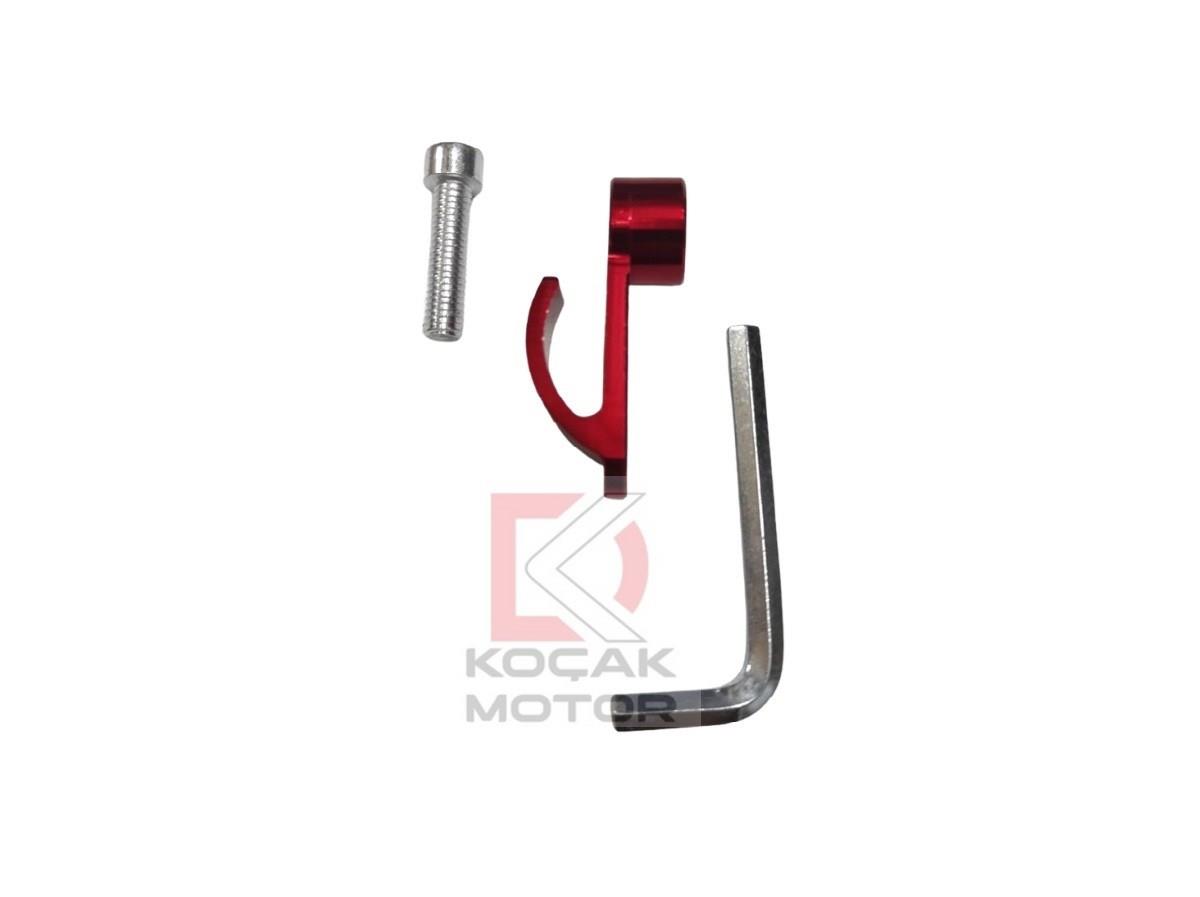 Motosiklet - Scooter Metal Kask Askısı ( Askılık ) Kırmızı