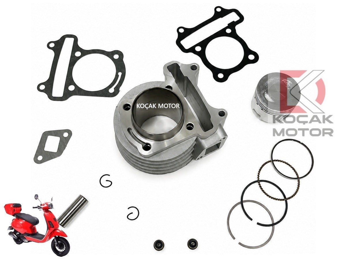 Rks Azure 50 - Kuba AZ50 -AKalite- Silindir Set 100cc