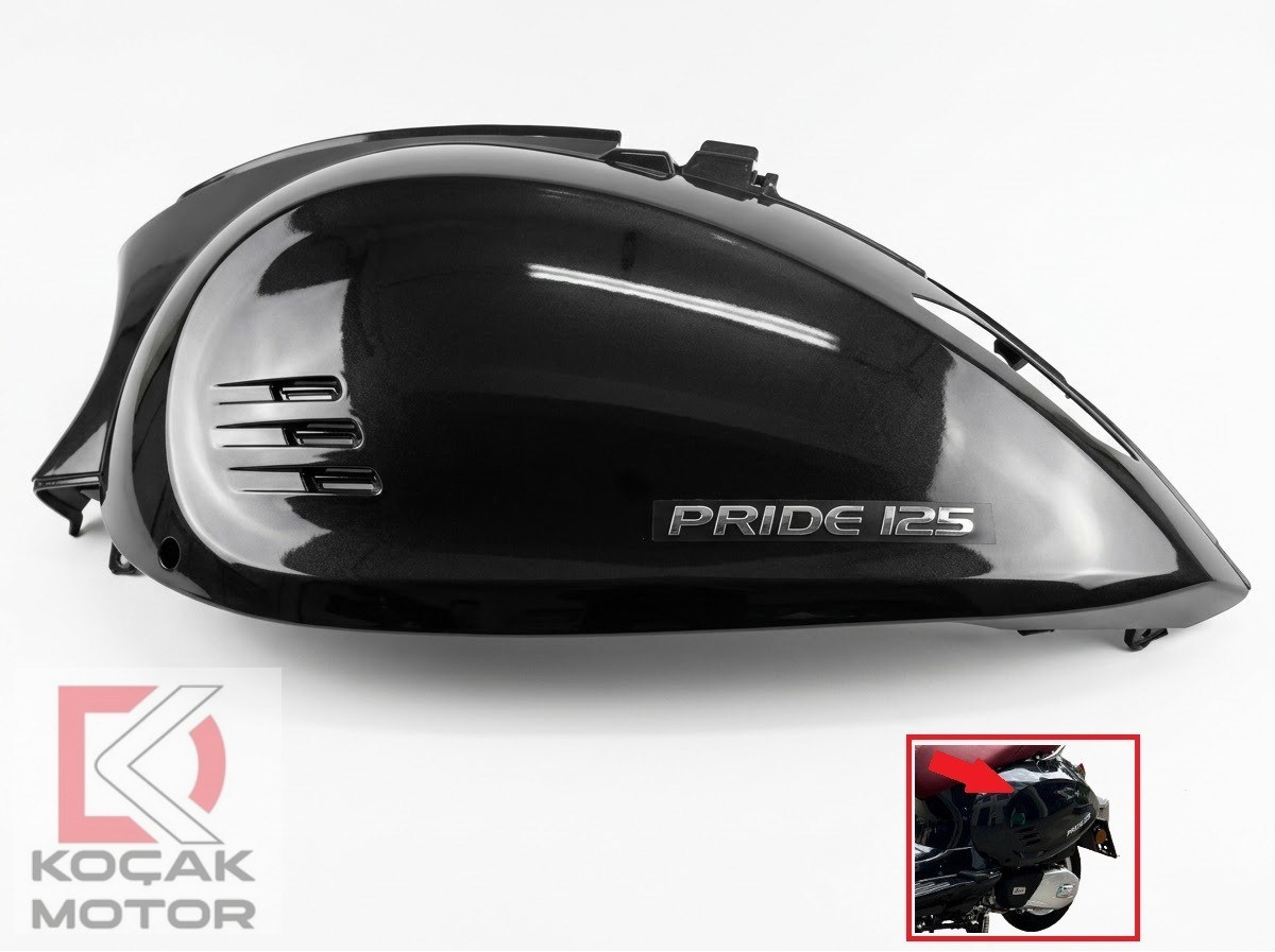 Rks Pride 125 Arka Yan Panel Sol Gri ( Siyah )