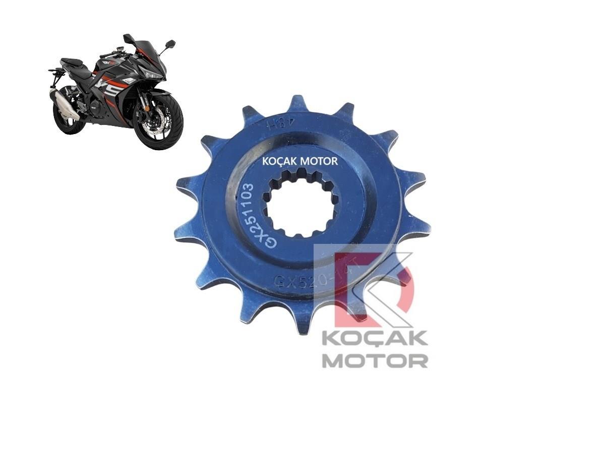 Rks R250 -AKALİTE-Ön Zincir Dişlisi Lastikli 520-14T