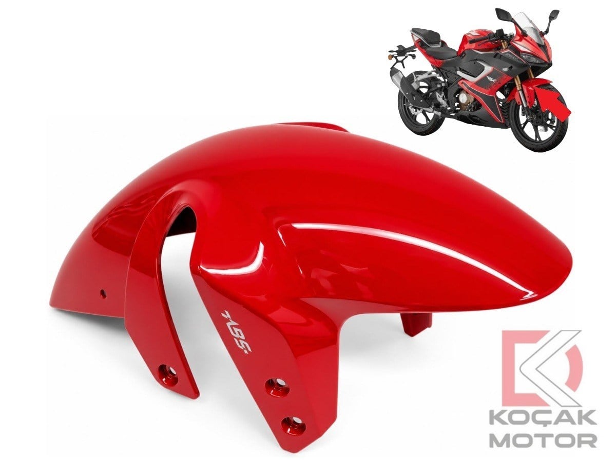 V-MAX Rks SRK 125R Ön Çamurluk Kırmızı ABS Yazılı