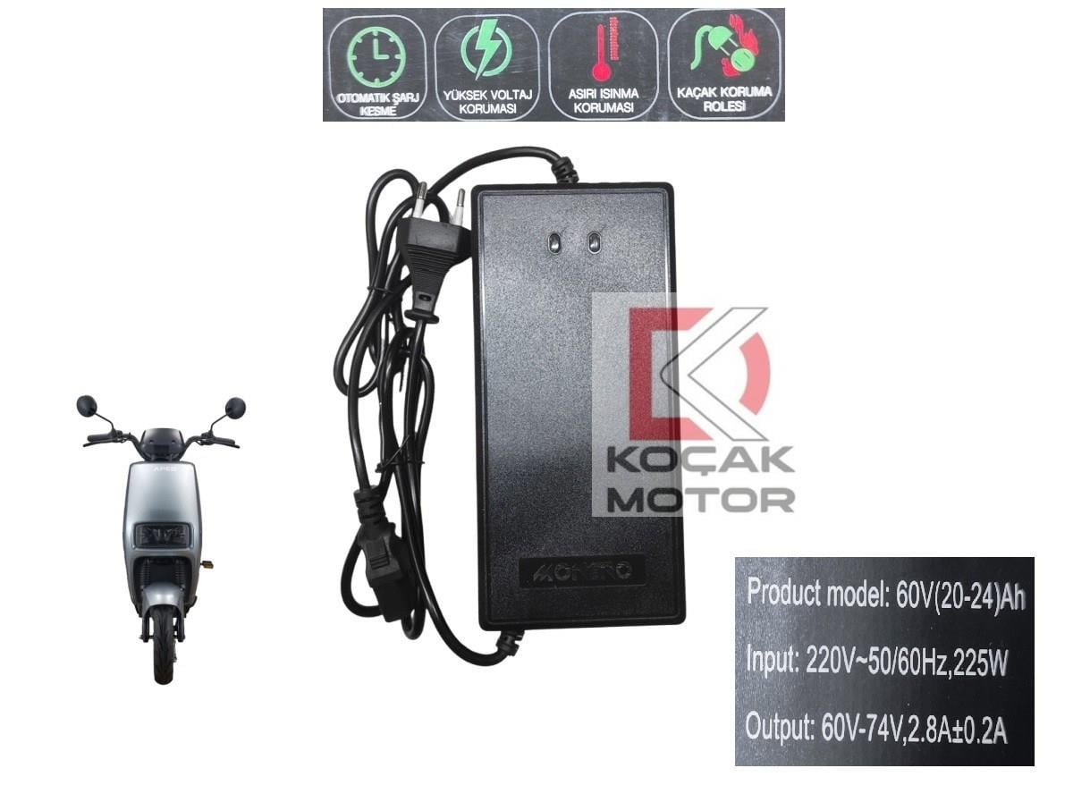 Volta APS2 Elektrikli Motosiklet -AKalite- Akü Şarj Cihazı