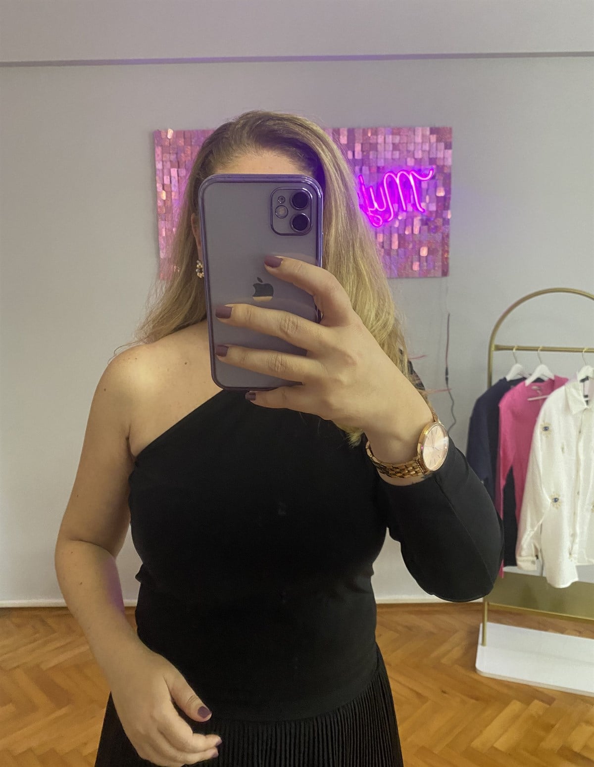 SİYAH VATKALI CROP