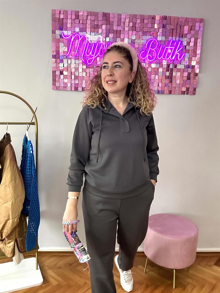 FÜME EŞOFMAN İKİLİ TAKIM