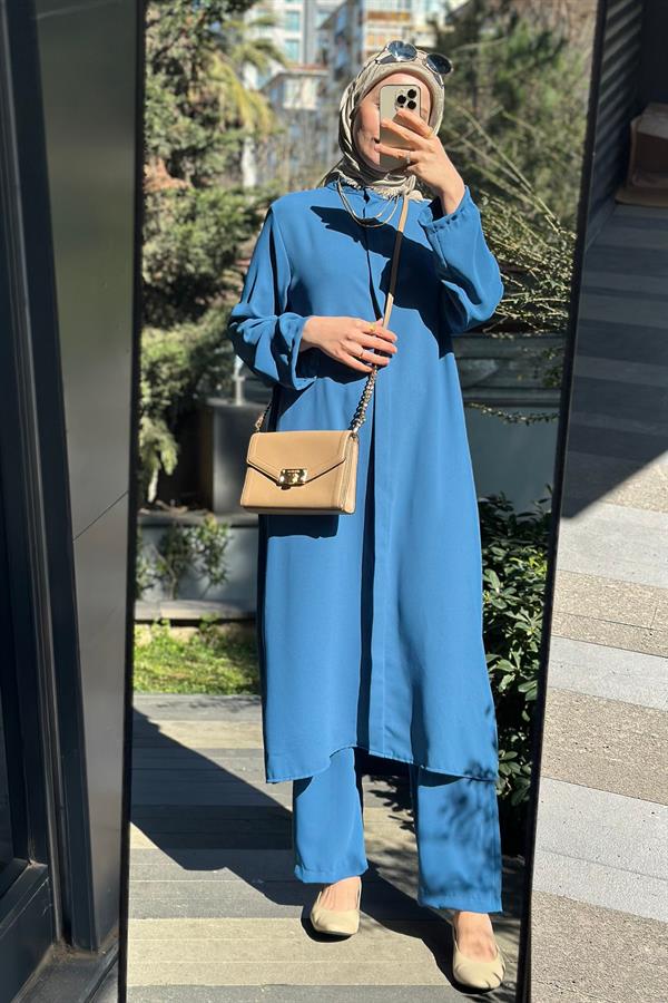 Hanım Hatun İndigo Rubby Krep Takım