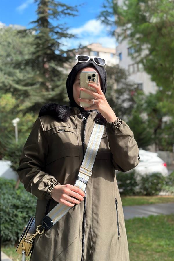 Hanım Hatun Marin Trench Haki