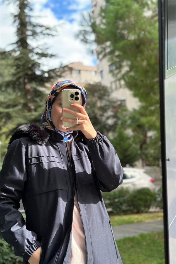 Hanım Hatun Marin Trench Lacivert