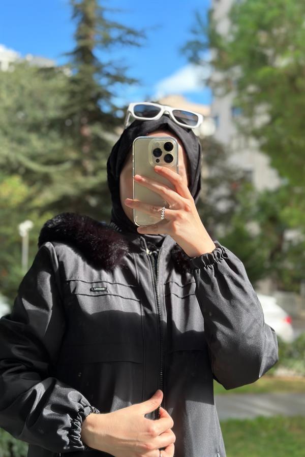 Hanım Hatun Marin Trench Siyah