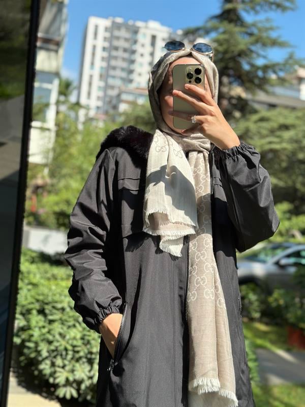 Hanım Hatun Marin Trench Siyah