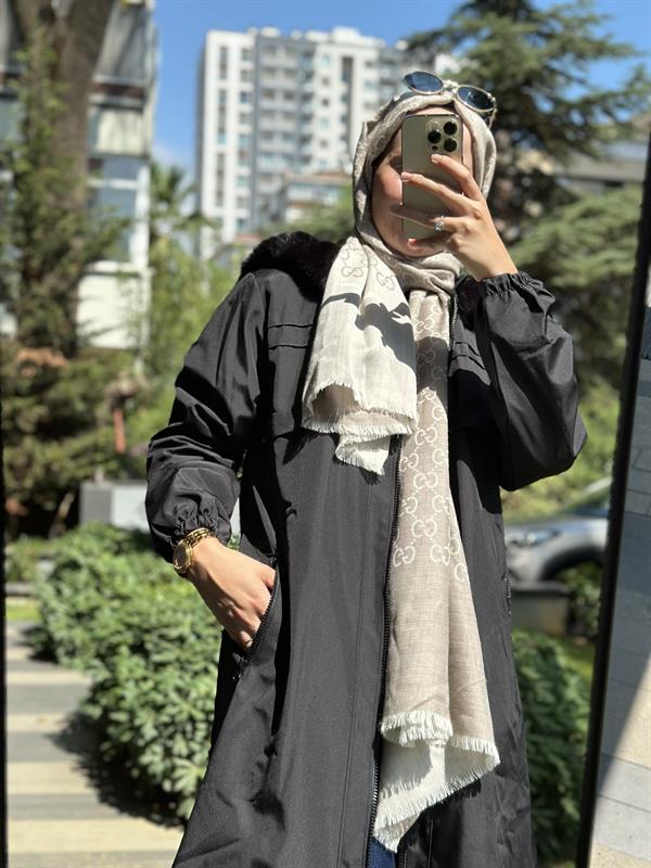 Hanım Hatun Marin Trench Siyah