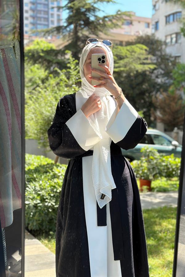 Hanım Hatun Oversize Abaya Takım Siyah