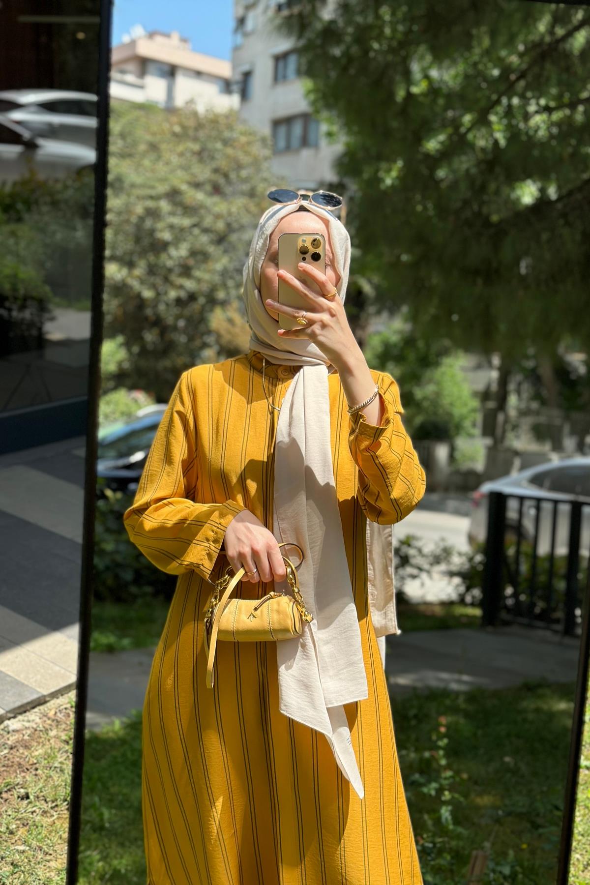 Hanım Hatun Hardal Sarı Fresh Gömlek