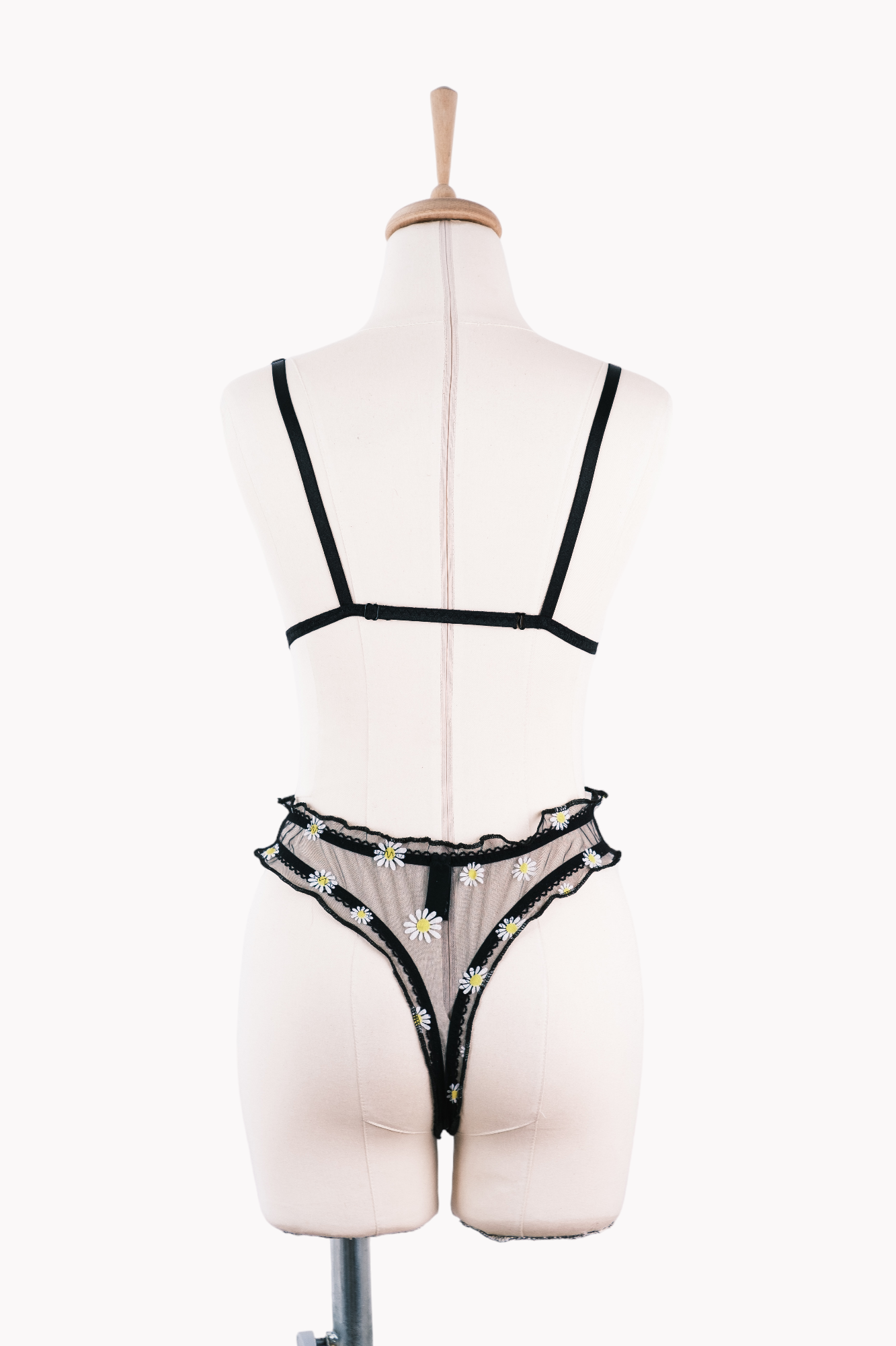 Black Daisy Bra Alt Takım