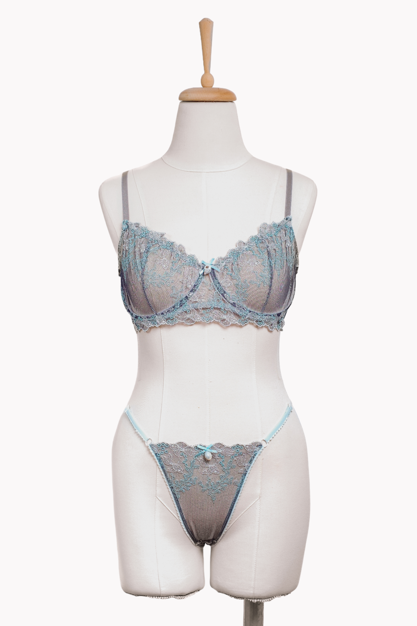 Blue Royal Bra Tanga Takım