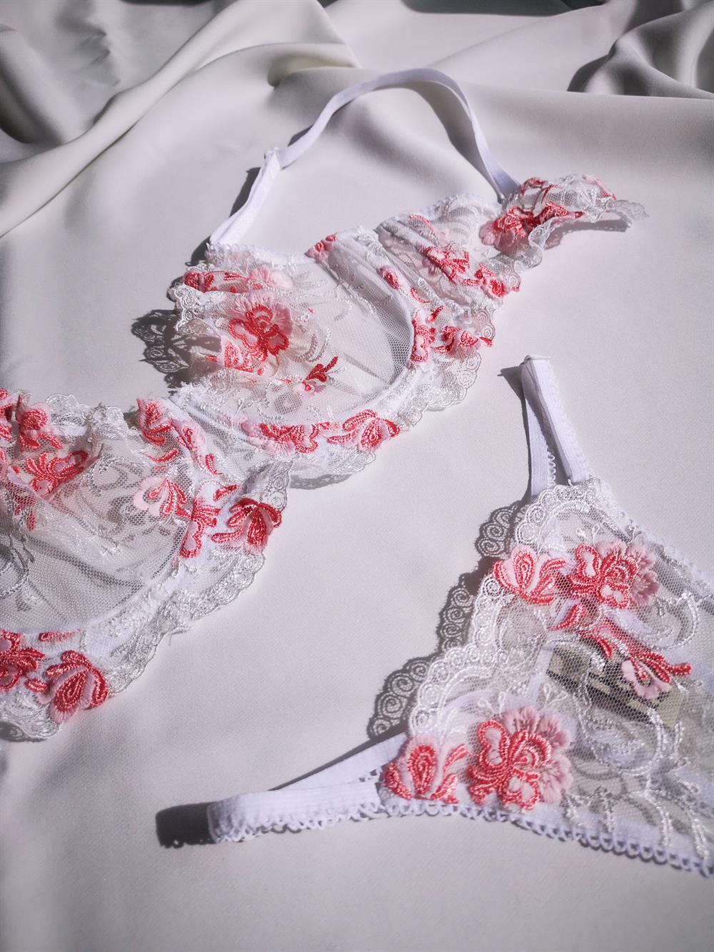 Eternal Rose Balenli Bra Tanga Takım