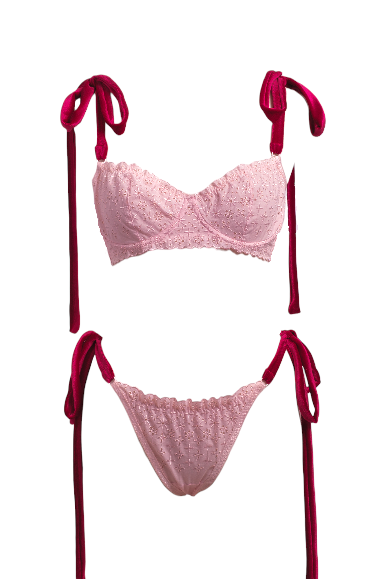 Lydia Pink Bra Tanga Takım