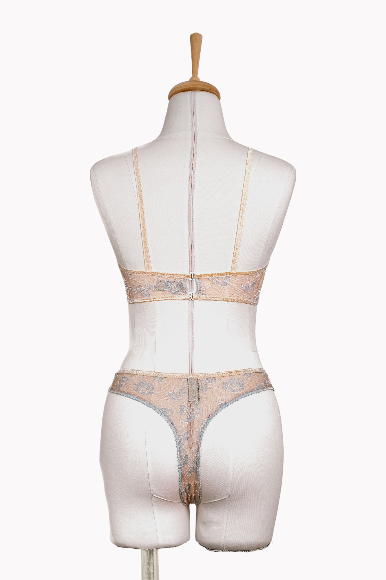 Nude Blue Bralet Tanga Takım