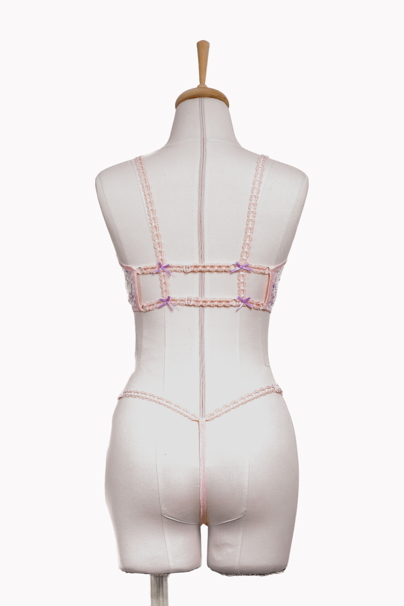 Pink Stardust Bralet Tanga Takım