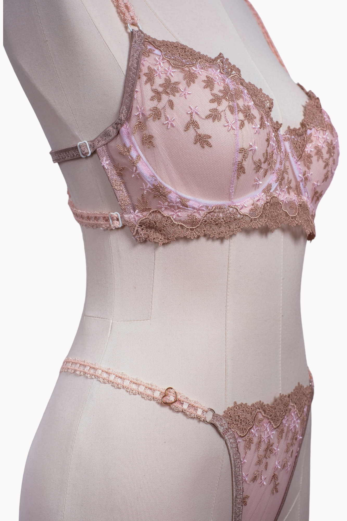 Pink Mocha Bra Tanga Takım