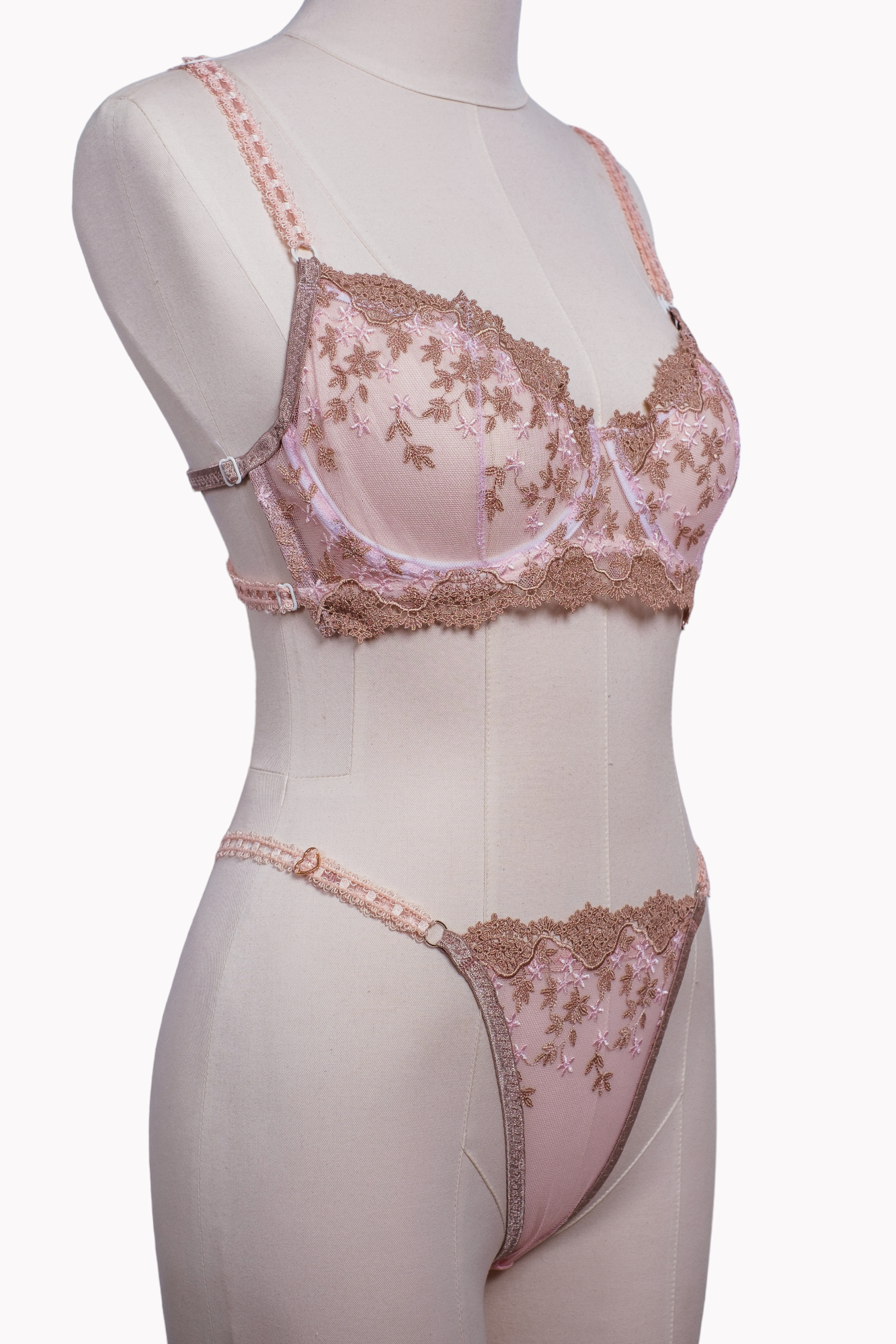 Pink Mocha Bra Tanga Takım