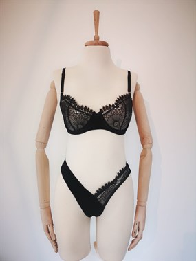 Azul Black Balenli Bra Tanga Takım