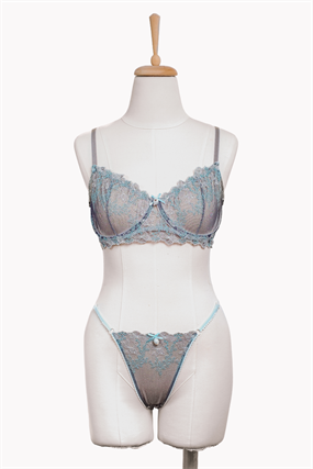 Blue Royal Bra Tanga Takım