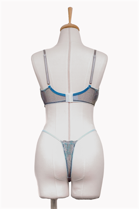 Blue Royal Bra Tanga Takım