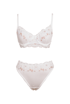 Eternal Rose Gold Balenli Bra Tanga Takım