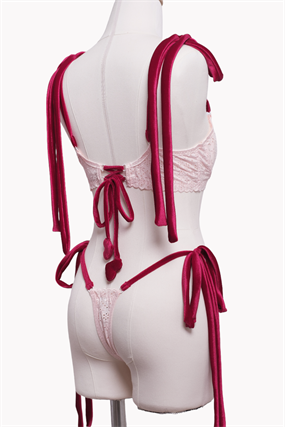 Lydia Pink Bra Tanga Takım