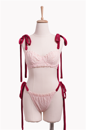 Lydia Pink Bra Tanga Takım