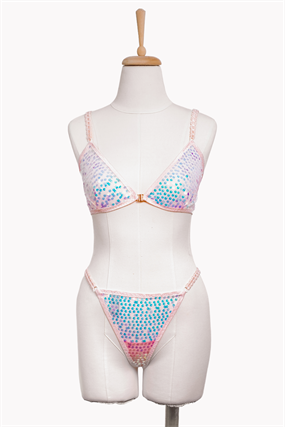 Pink Stardust Bralet Tanga Takım