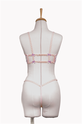 Pink Stardust Bralet Tanga Takım