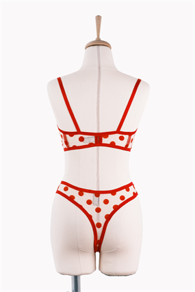 Raspberry Bralet Tanga Takım
