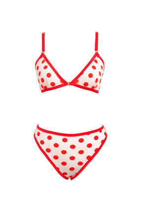 Raspberry Bralet Tanga Takım