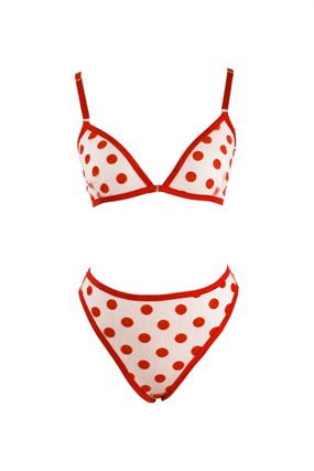 Raspberry Bralet Tanga Takım