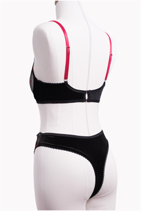 Red Blooms Balenli Bra Tanga Takım