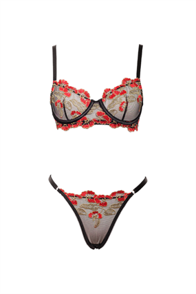 Superbum Balenli Bra Tanga Takım