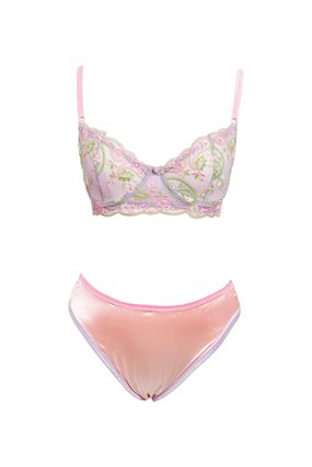 Violet Balenli Bra Külot Takım