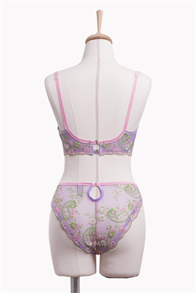 Violet Balenli Bra Külot Takım