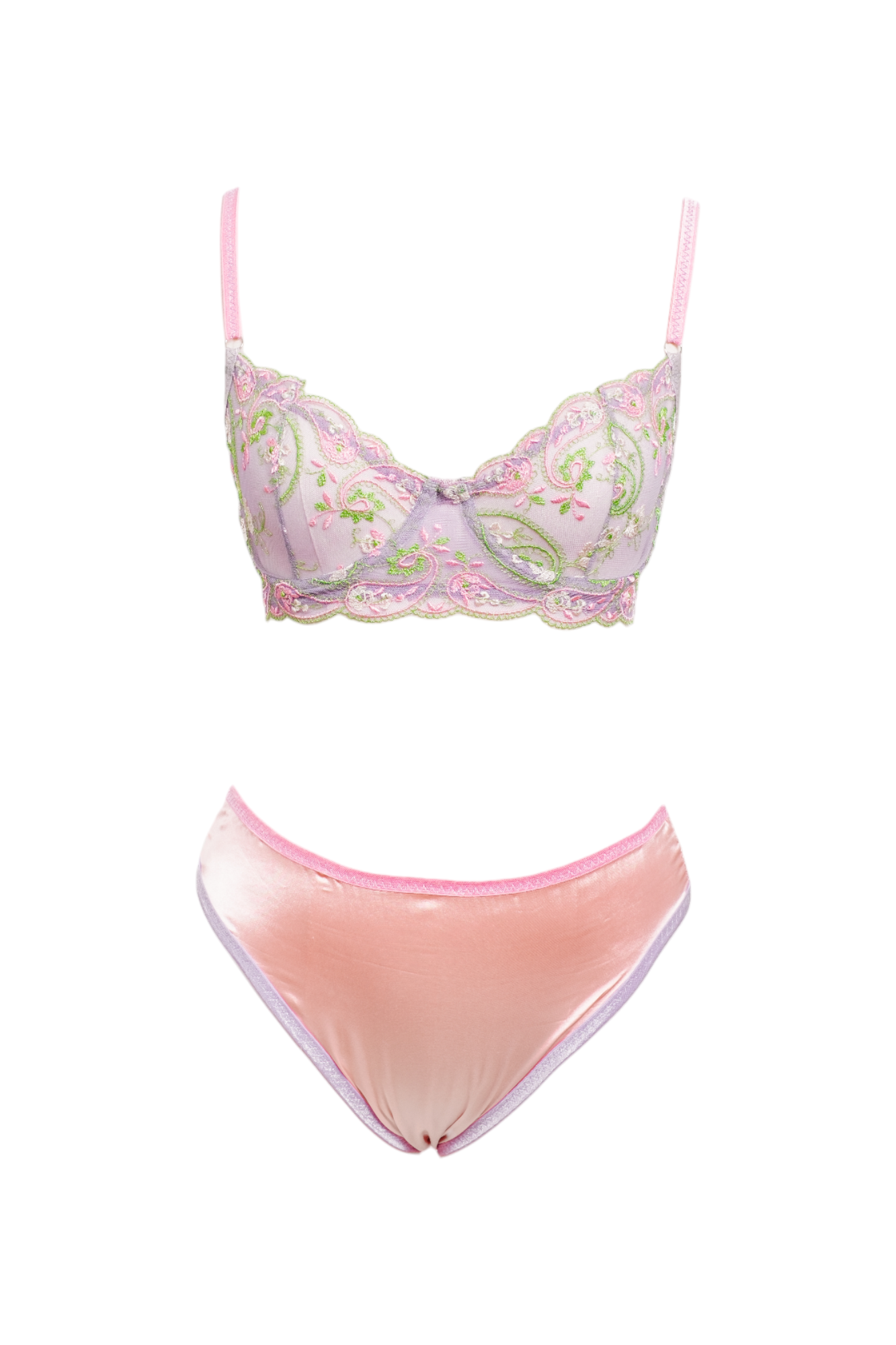 Violet Balenli Bra Külot Takım