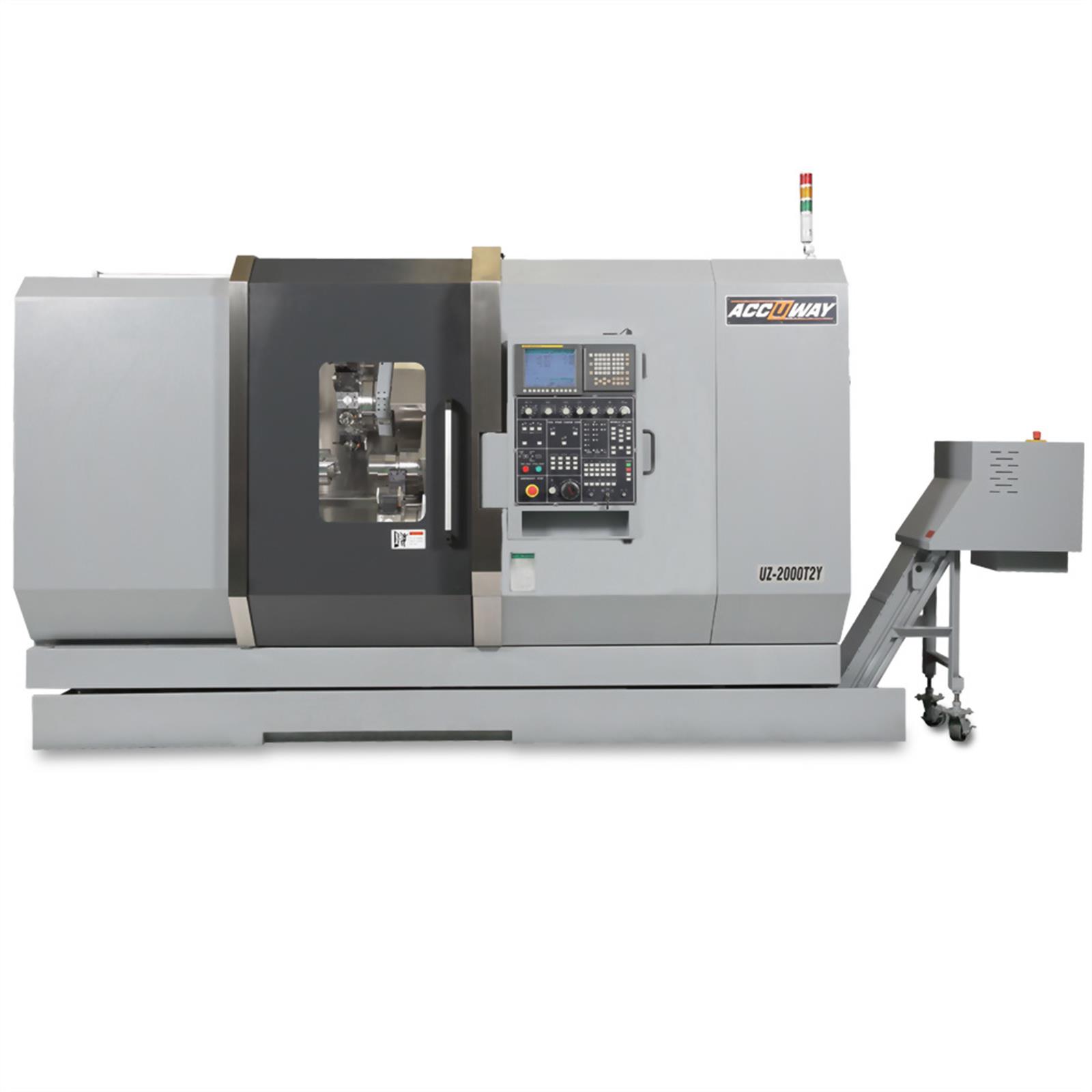 Accuway UZ-2000T2Y Slant Bed Linear Way CNC Lathe