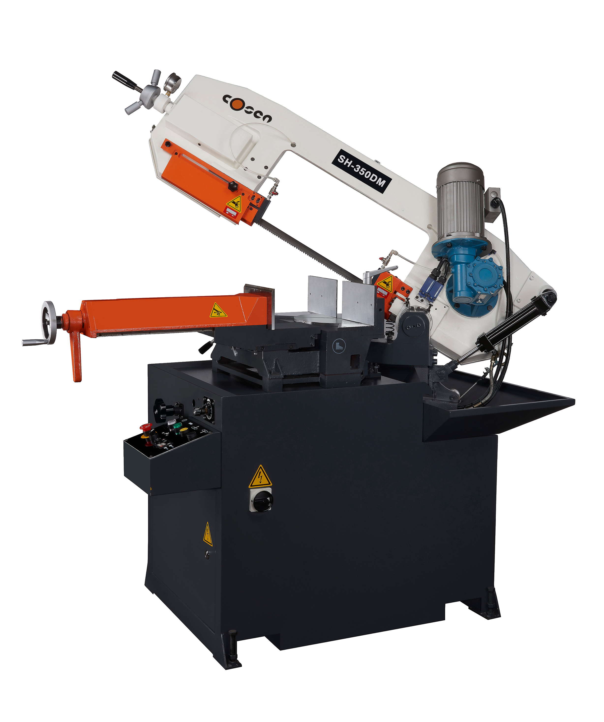 Cosen SH-350DM Semi-automatic Double Swivel Head Mitering