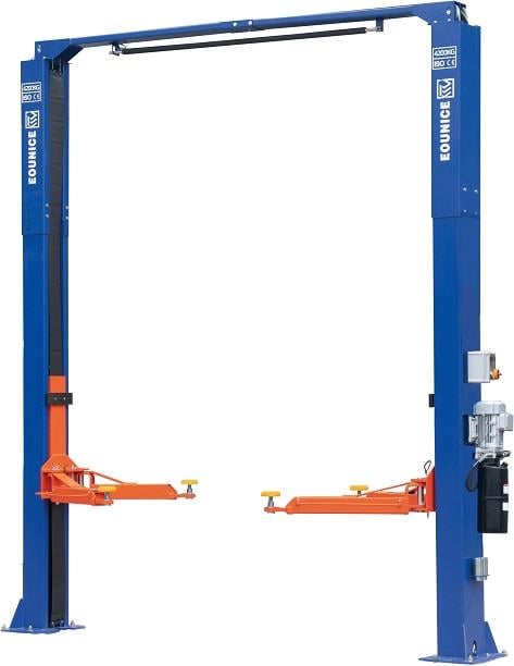 Eounice ON-7214 4.2 Ton Clear Floor Two Post Lift Two Side Manual Release And Dual Chain Drive Cylinders Car Lift