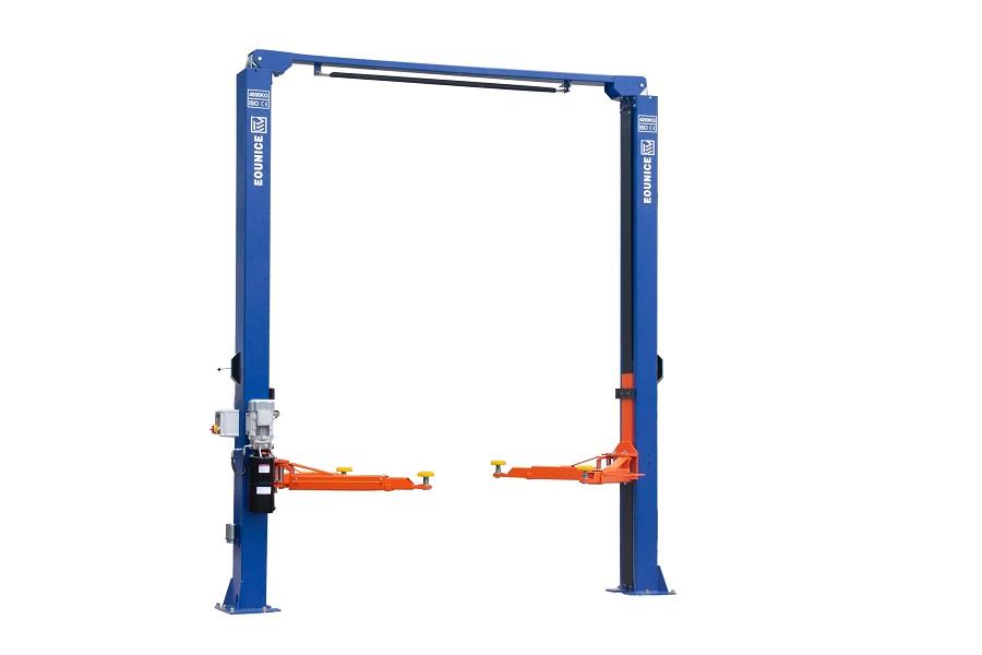 Eounice ON-7214D Clear Floor Two Post Lift One Side Manual Release And Dual Chain Drive Cylinders Car Lift